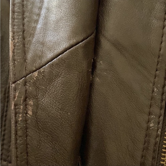 Victoria’s Secret MODA International | Genuine Leather Brown Jacket | Small - Picture 10 of 15